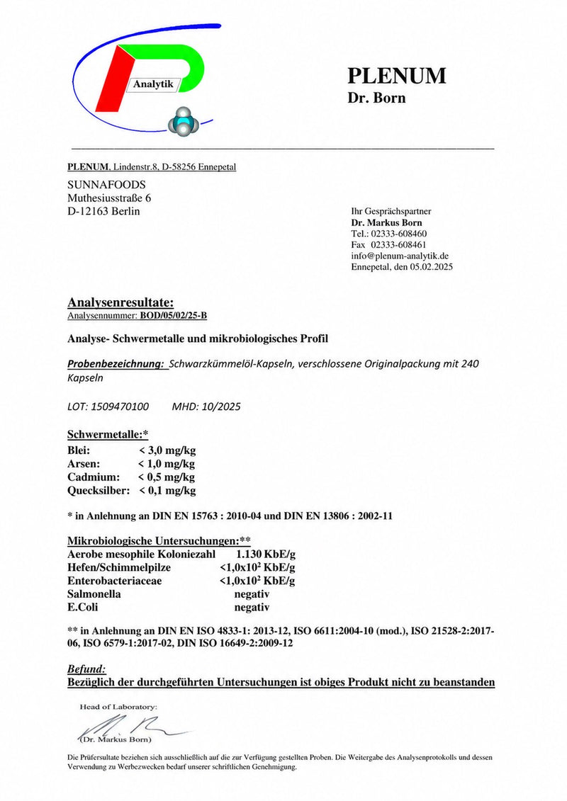 Certificat de lot